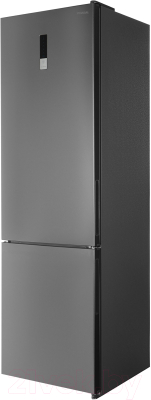 Холодильник с морозильником Hyundai CC3595FIX RUS (нержавеющая сталь)