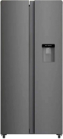 Холодильник с морозильником Hyundai CS4086F (нержавеющая сталь) - 