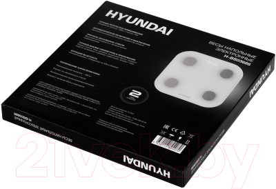 Напольные весы электронные Hyundai H-BS03686  (белый)