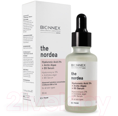 Сыворотка для лица Bionnex The Nordea Гиалуроновая кислота 2% + Арктические водоросли + B5 (30мл)