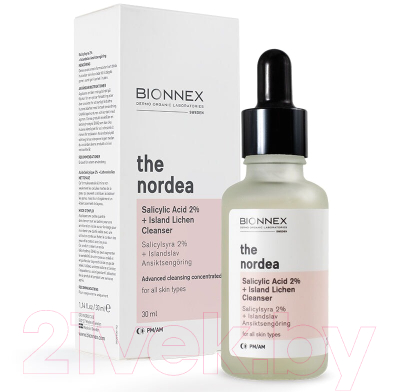 Сыворотка для лица Bionnex The Nordea Cалициловая кислота 2% + Исландский мох (30мл)