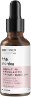Сыворотка для лица Bionnex The Nordea Витамин С 15%+Феруловая к-та 0.5%+Арбутин+Экст.лопуха (30мл) - 