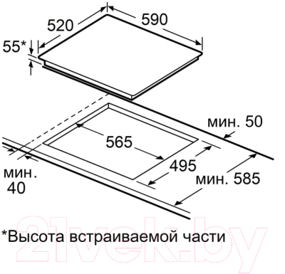 Индукционная варочная панель Maunfeld CVI594SB2BKA Inverter