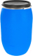Бочка пластиковая Эдванс 127л со съемной крышкой (синий, металлический зажимной обруч) - 