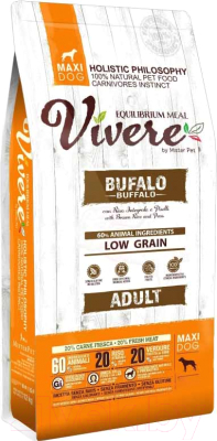 Сухой корм для собак Vivere Maxi Adult Buffalo (3кг)