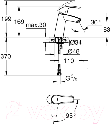 Смеситель GROHE Eurosmart 2339510E