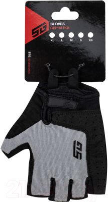 Велоперчатки STG Fit Skin / STG Х112272-XL (XL, серый/черный)