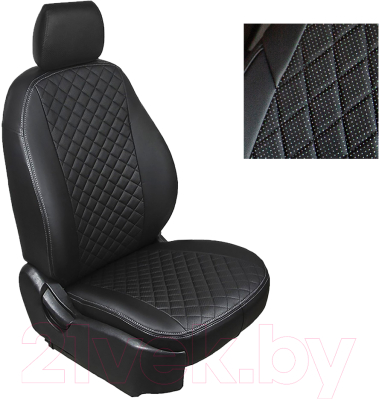 Комплект чехлов для сидений Seintex 96727 (черный, для Hyundai Elantra VII 2021–н.в.)