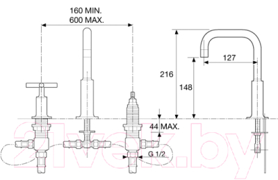 Смеситель Jacob Delafon Purist E144063-CP