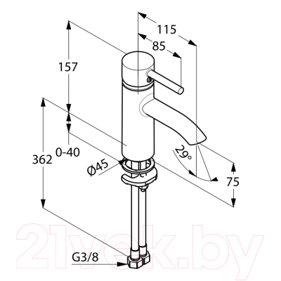 Смеситель Kludi Bozz 382900576