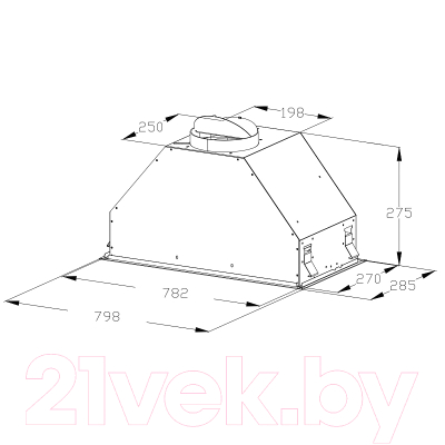 Вытяжка скрытая Korting KHI 9828 GN