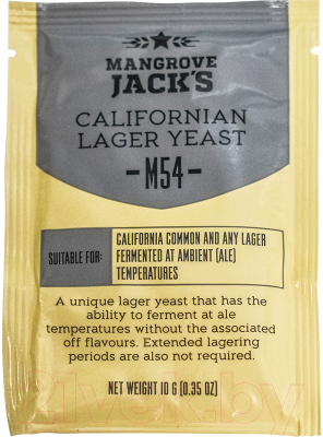 Дрожжи Mangrove Jack’s Californian Lager M54 (10гр)