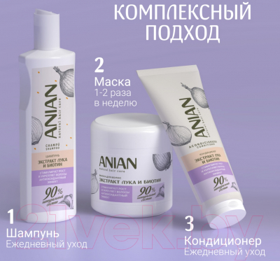 Кондиционер для волос Anian Антиоксидантный с экстрактом лука и биотином (250мл)