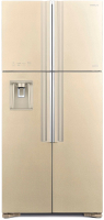 Холодильник с морозильником Hitachi R-W660PUC7 GBE (бежевый) - 