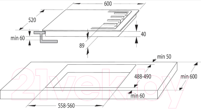 Газовая варочная панель Gorenje G641XHC