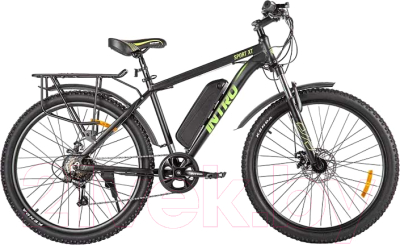 Электровелосипед Eltreco Intro Sport ХT (черный/зеленый 2687)