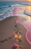 Картина Stamion Розовый пляж (45x70см) - 