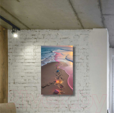 Картина Stamion Розовый пляж (45x70см)