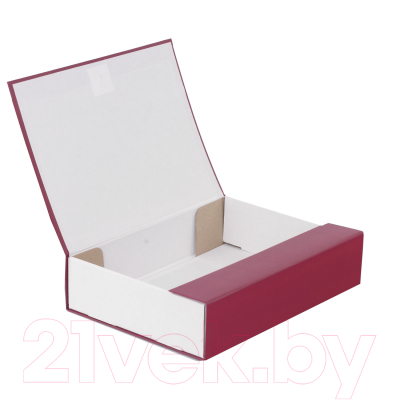 Коробка архивная Brauberg 122036 (бордовый)