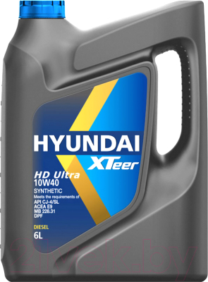 Моторное масло Hyundai XTeer Ultra HD 10W40 / 1060004 (6л)