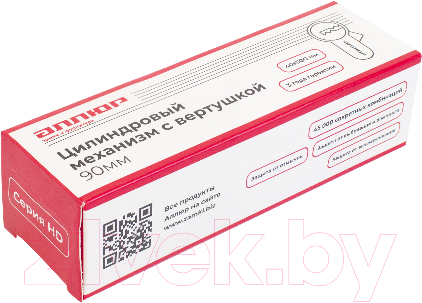 Цилиндровый механизм замка Аллюр HD FG 90-5К CP 40x50G (хром) — фото 3