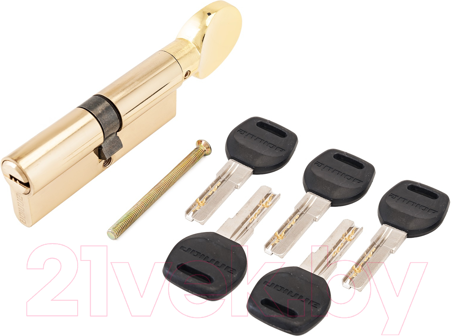 Цилиндровый механизм замка Аллюр HD FG 90-5К BP 45x45G (латунь)