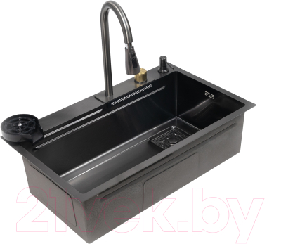 Купить Мойка кухонная со смесителем AKS Прямоугольная 75x45 в Гомеле