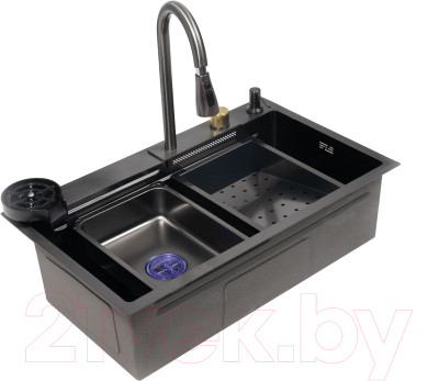 Купить Мойка кухонная со смесителем AKS Прямоугольная 75x45 в Гомеле