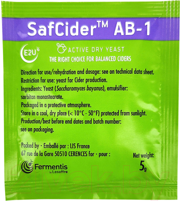 Дрожжи Fermentis Safcider AB-1 (5г)