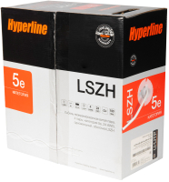 Кабель Hyperline UUTP4-C5E-S24-IN-LSZH-GY-305 (305м, серый) - 