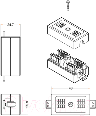 Адаптер Hyperline CA-IDC-C5E-WH 