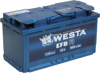 Автомобильный аккумулятор Westa EFB 6СТ-110 VLR Euro ПEFB004 (110 А/ч) - 