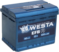 Автомобильный аккумулятор Westa EFB 6СТ-60 VLR Euro ПEFB0006 (60 А/ч) - 