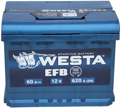 Автомобильный аккумулятор Westa EFB 6СТ-60 VLR Euro низкий ПEFBн0004 (60 А/ч)