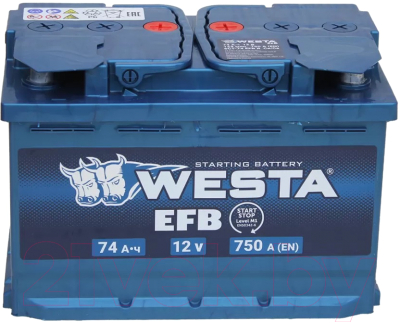 Автомобильный аккумулятор Westa EFB 6СТ-74 VLR Euro ПEFB002 (74 А/ч)