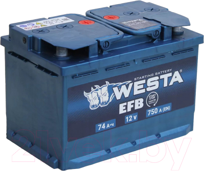 Автомобильный аккумулятор Westa EFB 6СТ-74 VLR Euro низкий ПEFBн008 (74 А/ч)