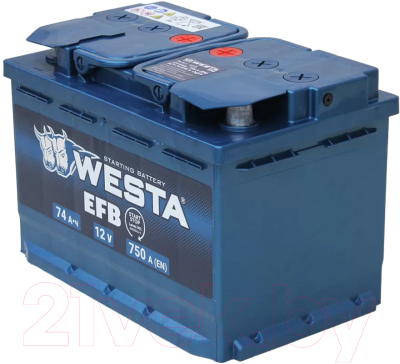 Автомобильный аккумулятор Westa EFB 6СТ-74 VLR Euro низкий ПEFBн008 (74 А/ч)