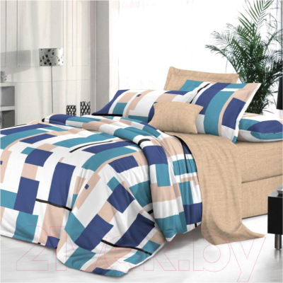 Комплект постельного белья Alleri Поплин Luxe евро / П-236
