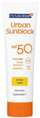 Крем солнцезащитный Novaclear Urban Sunblock SPF50+ для всех типов кожи (125мл)