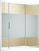 Стеклянная шторка для ванны Aquanet Practic 155 / 292122 (прозрачное стекло/полоска) - 