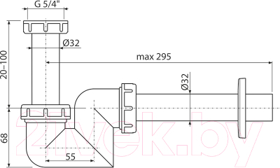 Сифон Alcadrain A45F-DN32