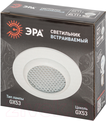 Точечный светильник ЭРА GX53 KL111 WH / Б0061533