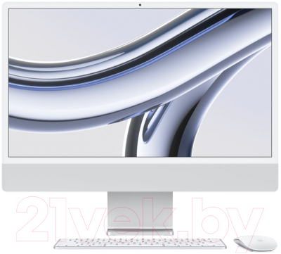 Моноблок Apple iMac 24 M3 256GB / MQR93 (серебристый)