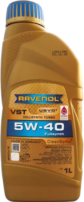 

Моторное масло Ravenol, VST 5W40 / 111113600101999