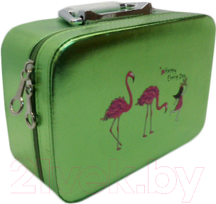 Кейс для косметики Селлерс Юнион CX7468-2 (зеленый/фламинго)