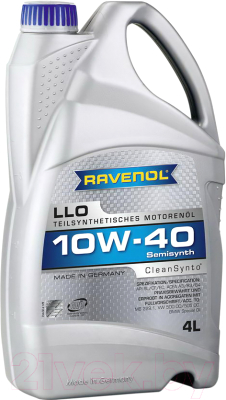 

Моторное масло Ravenol, LLO 10W40 / 111211200401999