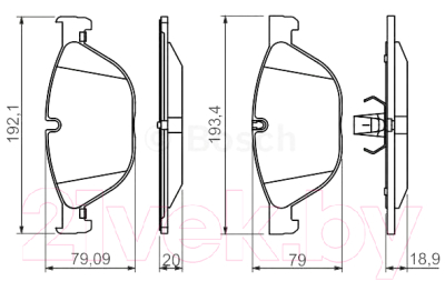 

Тормозные колодки Bosch, 0986494429