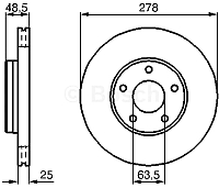Тормозной диск Bosch 0986479173 - 