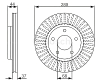 Тормозной диск Bosch 0986479A28 - 