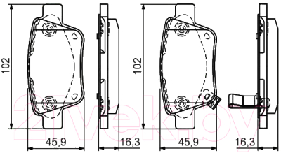 

Тормозные колодки Bosch, 0986495073